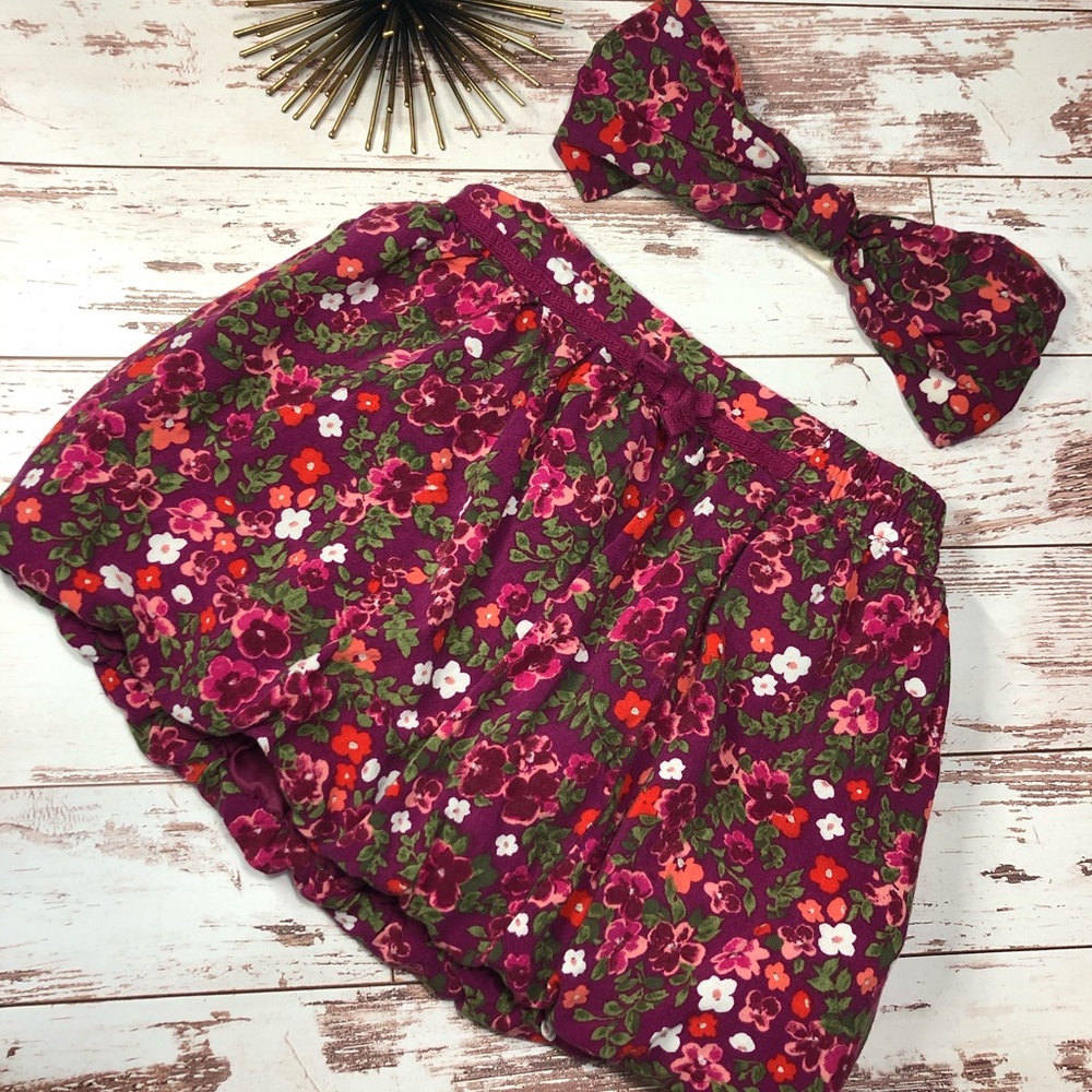 Crazy 8 Floral Fall Skirt With Matching Head Ban.